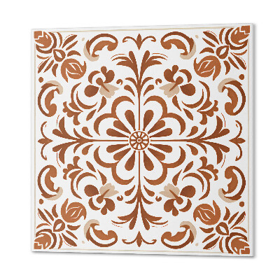Čtvercový nástěnný panel Ornamentální styl květinový vzor