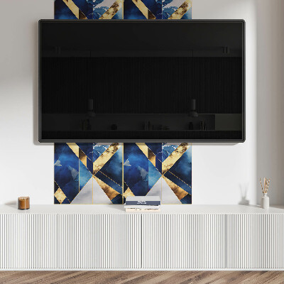 Čtvercový nástěnný panel Geometrické vzory v barvách