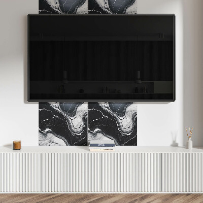 Čtvercový nástěnný panel Stylizovaný mramor v abstraktní podobě