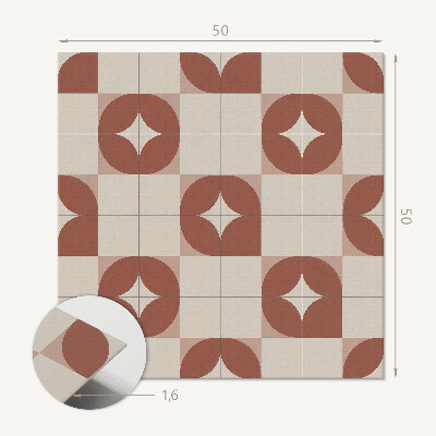 Čtvercový panel na zeď Kulatý vzor v geometrickém stylu