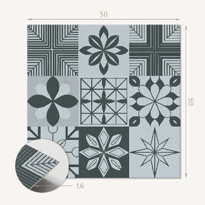 Čtvercový obkladový panel Geometrické puzzle v mozaikové verzi