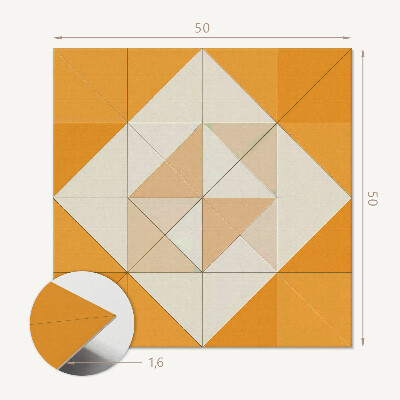 Čtvercový nástěnný panel Kosočtvercová geometrie v atraktivní verzi