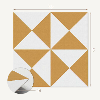 Čtvercový panel na zeď Trojúhelníkový vzor v geometrickém stylu