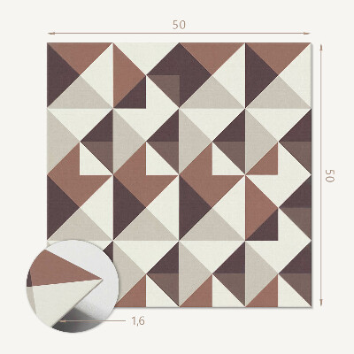 Čtvercový nástěnný panel Trojúhelníková geometrie v jedinečném designu