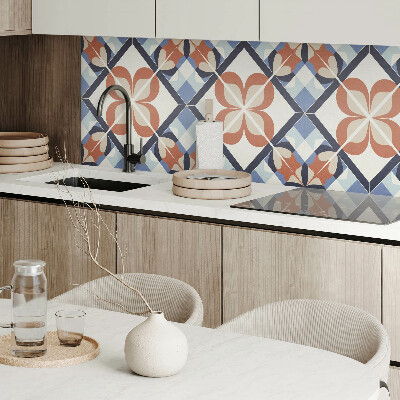 Čtvercový obkladový panel Vyvážený květinový motiv v geometrickém uspořádání
