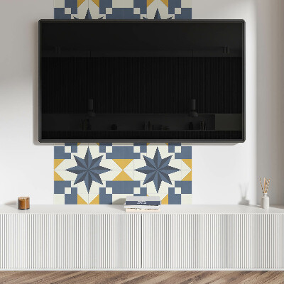 Čtvercový nástěnný panel Geometrický vzor hvězdy