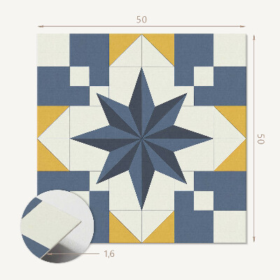 Čtvercový nástěnný panel Geometrický vzor hvězdy