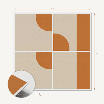 Čtvercový obkladový panel Abstraktní geometrický vzor