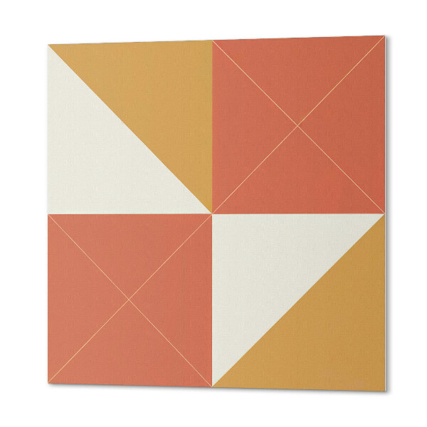 Čtvercový panel na zeď Teplé geometrické akcenty