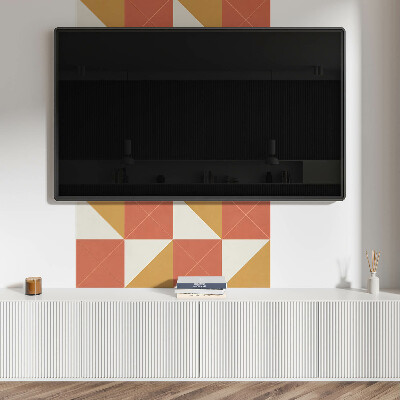 Čtvercový panel na zeď Teplé geometrické akcenty