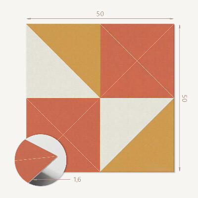 Čtvercový panel na zeď Teplé geometrické akcenty