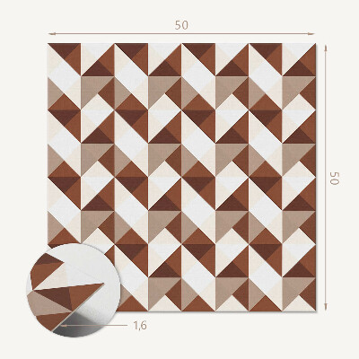 Čtvercový nástěnný panel Stylový geometrický vzor s trojúhelníky