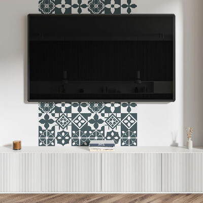 Čtvercový obkladový panel Geometrické tvary na dlaždicích