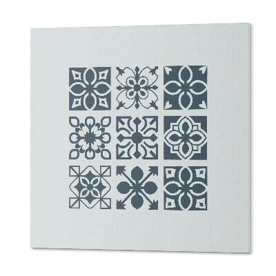 Čtvercový nástěnný panel Geometrické uspořádání ve čtvercových vzorech