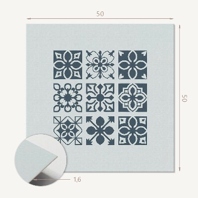 Čtvercový nástěnný panel Geometrické uspořádání ve čtvercových vzorech