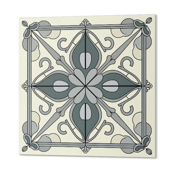 Čtvercový nástěnný panel Květiny s elegantními dekoracemi