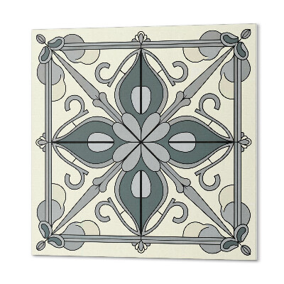 Čtvercový nástěnný panel Květiny s elegantními dekoracemi