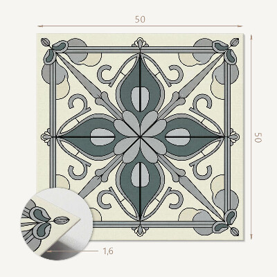 Čtvercový nástěnný panel Květiny s elegantními dekoracemi