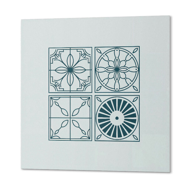 Čtvercový nástěnný panel Geometrie v kachlové verzi