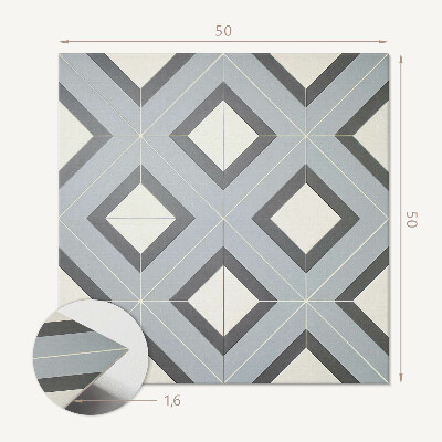 Čtvercový nástěnný panel Geometrie v odstínech pastelů
