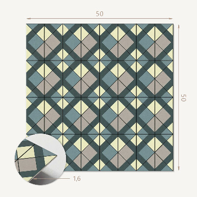 Čtvercový panel na zeď Vzor geometrické mřížky