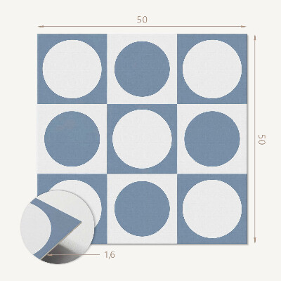 Čtvercový nástěnný panel Geometrie kružnic v mřížkovém systému
