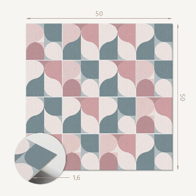 Čtvercový obkladový panel Geometrické postavy v abstraktním stylu