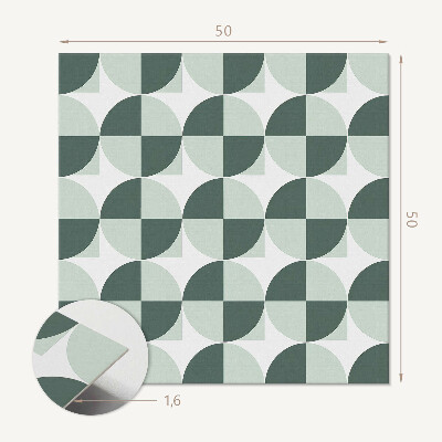 Čtvercový nástěnný panel Vzorek s kruhy a čtverci v geometrii
