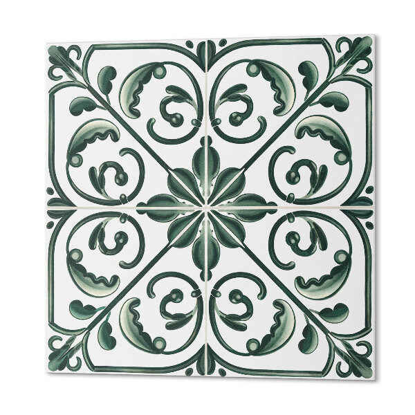 Čtvercový panel na zeď Dekorativní rostliny se složitými ornamenty