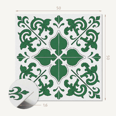 Čtvercový obkladový panel Dekorativní rostlinné akcenty s ornamenty