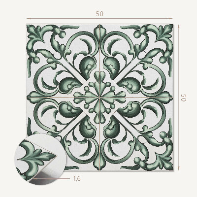 Čtvercový nástěnný panel Rostlinná harmonie v symetrickém designu