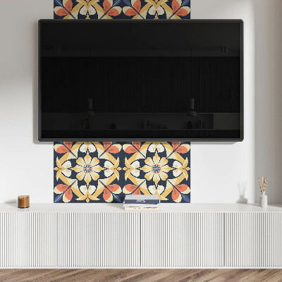 Čtvercový obkladový panel Motiv mandaly s květinovým vzorem