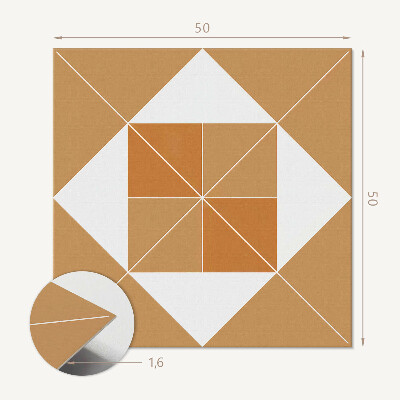 Čtvercový nástěnný panel Geometrický vzor v různých barvách