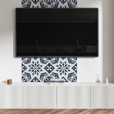Čtvercový panel na zeď Moderní květinový motiv s geometrií