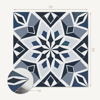 Čtvercový panel na zeď Moderní květinový motiv s geometrií
