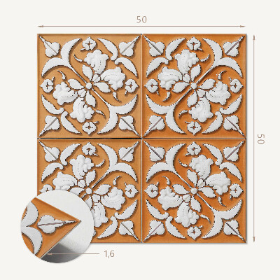 Čtvercový obkladový panel Květinové akcenty v moderním designu