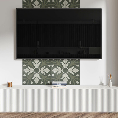 Čtvercový obkladový panel Zelený design na dlaždicích