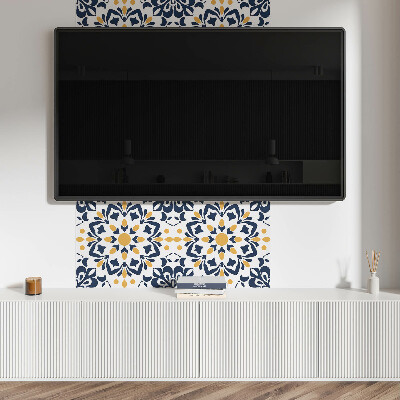 Čtvercový nástěnný panel Květinové inspirace v designu mandaly