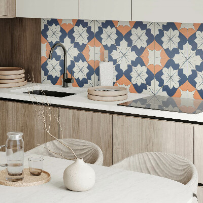 Čtvercový obkladový panel Květiny v moderním geometrickém stylu