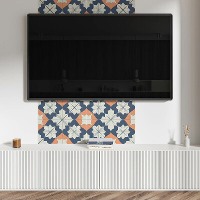 Čtvercový obkladový panel Květiny v moderním geometrickém stylu