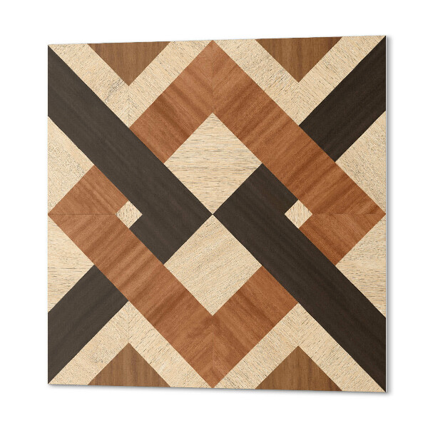 Čtvercový panel na zeď Geometrický vzor dřeva