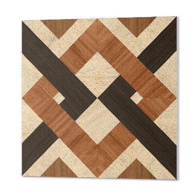 Čtvercový panel na zeď Geometrický vzor dřeva
