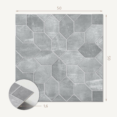 Čtvercový obkladový panel Geometrická mozaika v šestiúhelníkovém uspořádání