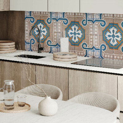 Čtvercový obkladový panel Dekorativní ornamenty v mozaikovém pojetí