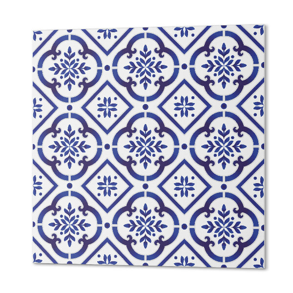 Čtvercový nástěnný panel Dekorativní vzor dlaždic s ornamenty