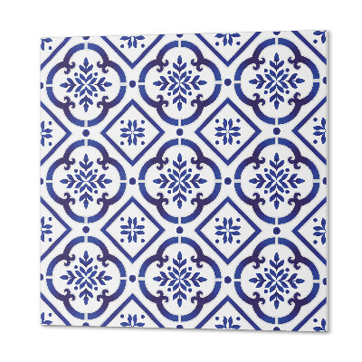 Čtvercový nástěnný panel Dekorativní vzor dlaždic s ornamenty