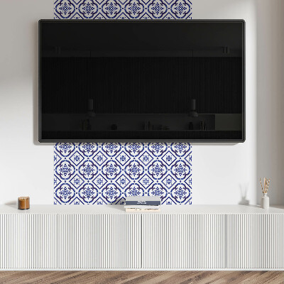 Čtvercový nástěnný panel Dekorativní vzor dlaždic s ornamenty