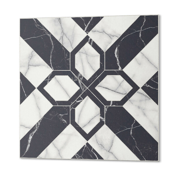 Čtvercový nástěnný panel Geometrické motivy inspirované mramorem