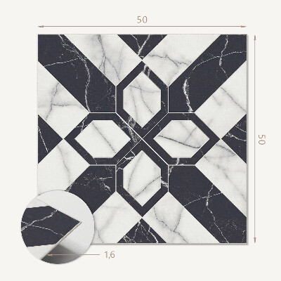 Čtvercový nástěnný panel Geometrické motivy inspirované mramorem