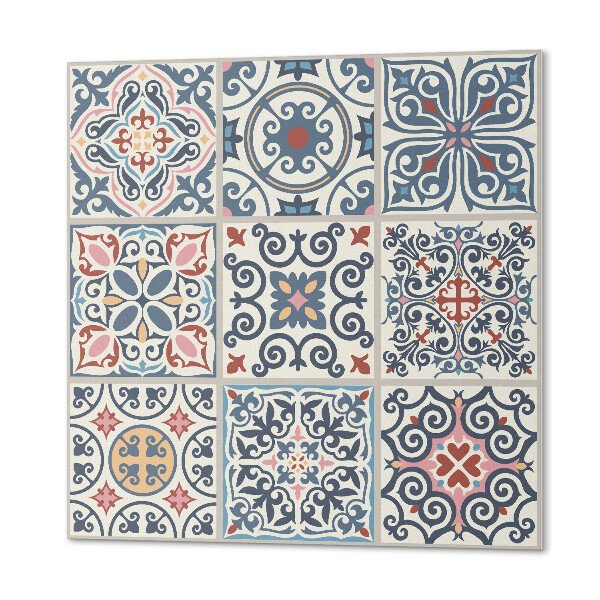 Čtvercový panel na zeď Geometrie mozaikových tvarů